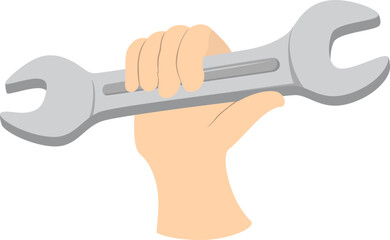 Labor day illustration. International worker's day with yellow safety hard hat and construction tools. Vector isolated.