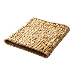 Elegant Minimalist Straw Beach Mat with a Refined D Isolated on Transparent Background