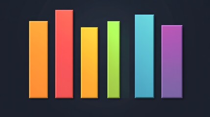 Obraz premium Colorful Bar Chart Data Graph.