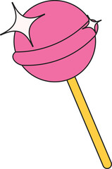 Retro 90s element decoration. Gameboy, floppy disk, lips, spray, shoes, casette, phone, camera, lollipop illustration. Vector isolated.