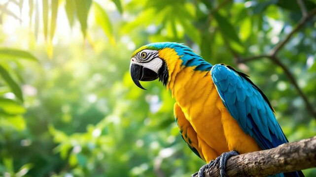 V&iacute;deo de arara na floresta tropical da Amaz&ocirc;nia.
