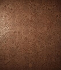 Faded brown wallpaper with intricate geometric design, peeling edges ,  grunge,  texture background