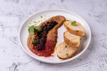 Delight in a beautifully arranged plate showcasing exquisite gastronomic creations, highlighting...