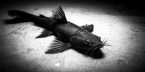 Peixe-gato em Monocromático