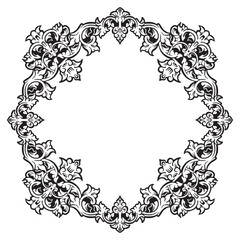 Fine Line Ornamental Frames with Modern Geometric Flow