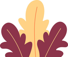 Obraz premium Bushes leaf corner for autumn, spring decoration illustration. Nature, floral, botanical vector isolated.