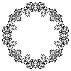 Minimal Lineart Ornamental Frames with Artistic Geometry