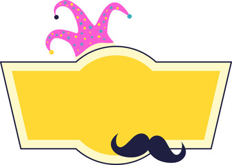 April fools text frame shape. Text box vector isolated.