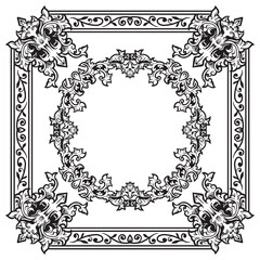 Outline Ornamental Frames with Decorative Linework