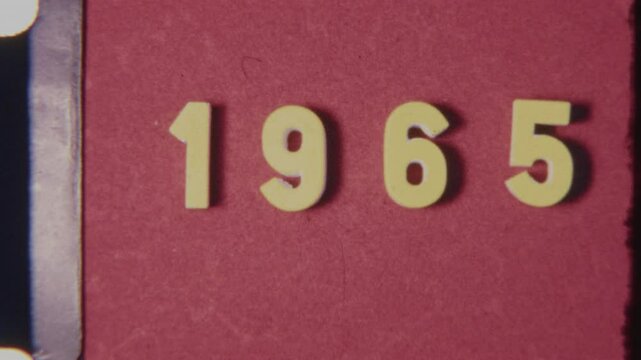 Authentic 1965 Date On Distressed Red 8mm Film Frame
