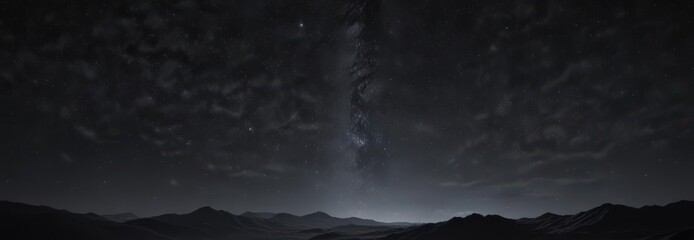 Vast, star-studded midnight sky  Deep black backdrop , glitter, cosmic