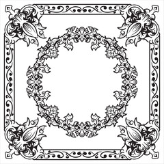 Ornamental Frames with Linear Decorative Accents