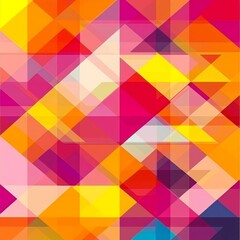 Fototapeta premium Abstract Geometric Pattern with Vibrant Triangles and Squares