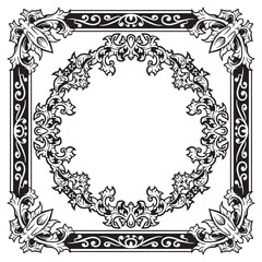 Decorative Geometric Lineart for Ornamental Frames