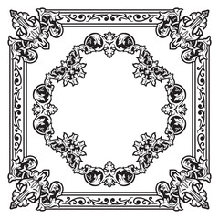Modern Lineart Ornamental Frames in Geometric Shape