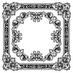 Elegant Outline Ornamental Frames with Decorative Curves