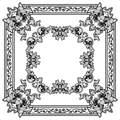 Geometric Lineart Ornamental Frames with Soft Curves