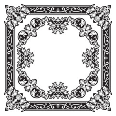 Decorative Ornamental Frames in Structured Outline