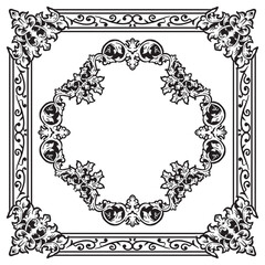 Simple Ornamental Frames with Line-Based Geometry
