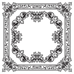 Clean Lineart Ornamental Frames for Invitations