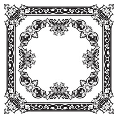 Symmetrical Ornamental Frames with Geometric Balance