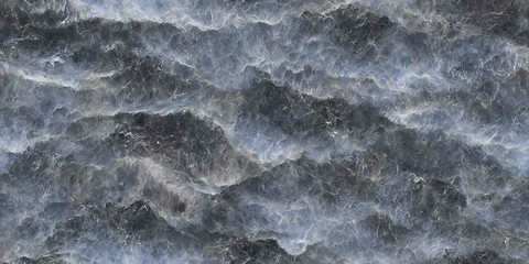 Fototapeta premium Dark-grey and lighter-blue stone pattern simulating fossil surface - Seamless , pattern , background , tile