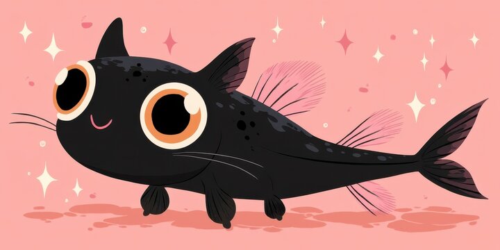 Peixe Gato Antropom&oacute;rfico Estilizado