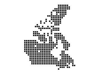 Dotted square map of Canada Small