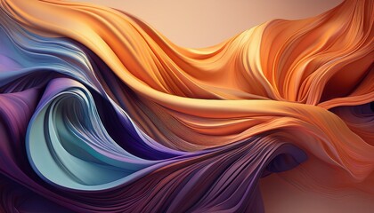 elegant flowing fabric in rich colors and textures abstract design