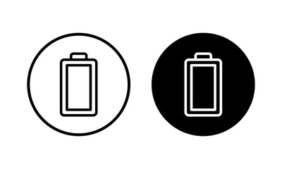 Battery icon vector illustration. battery charging sign and symbol. battery charge level
