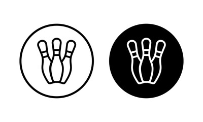 Obraz premium Bowling icon vector illustration. bowling ball and pin sign and symbol.