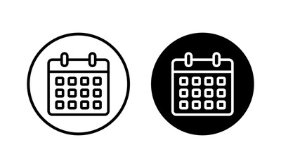 Calendar icon vector illustration. Calender sign and symbol. Schedule icon symbol