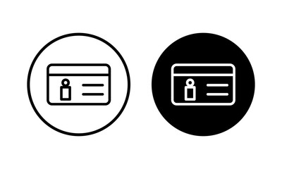 License icon vector illustration. ID card icon. driver license, staff identification card