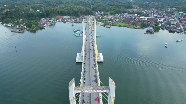 Aerial view of kendari bridge