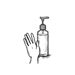 Hand hygiene illustration showcasing sanitizer use for germ prevention and safety