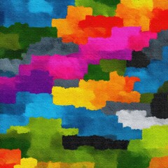 Abstração Colorida em Blocos Texturizados