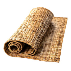 Contemporary Eco Straw Mat Featuring a Sleek Natural Pattern Isolated on Transparent Background