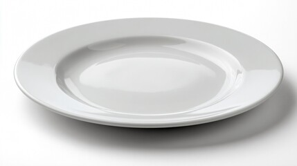 Professional Empty Plate on White Background for Food Photography