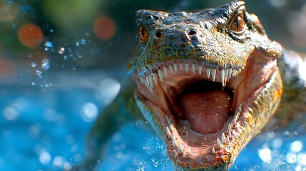 Obraz premium Dinosaur in Water