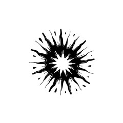 Fototapeta premium Monochrome burst illustration radiating from a central stellar cavity space