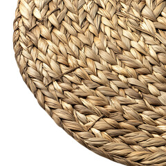 Contemporary Eco Straw Mat Featuring a Refined Natu Isolated on Transparent Background