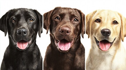 Cheerful Labrador Puppy Bundle in Various Poses for Professional Projects