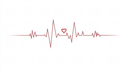Professional Heart Rate Monitor Line Vector Isolated on White Background