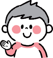 紹介する男の子