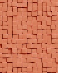 Textura Abstrata de Cubos em Tons de Terracota