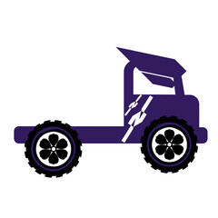 vector illustration of a tractor