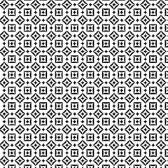 Fototapeta premium Seamless black and white diamond grid pattern.