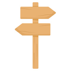 blank wooden direction sign