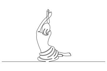 Continuous one line drawing of Beautiful woman with her back. Single line drawing illustration of Naked back of a woman body. Woman beauty wellness concept vector art. Doodle line illustration.