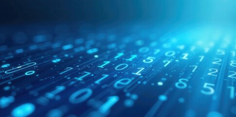 Abstract Digital Data Stream Futuristic Binary Code Background Representing Modern Technology and Innovation